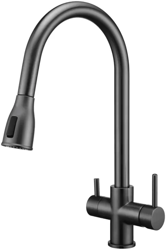 Трьохпозиційний змішувач Fabiano FKM 3122 Black Steel