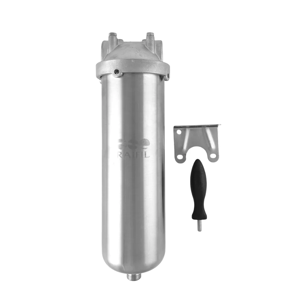 Корпус з нержавіючої сталі 10" Slim 1/2" (100 psi) RAIFIL з різьбою 1/2" знизу (ST)