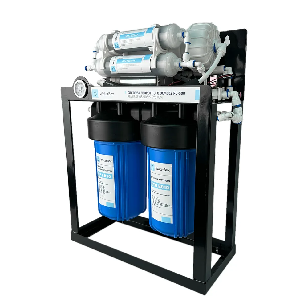 Система зворотного осмосу з помпою на станині WaterBox RO-500GPD — фото 2