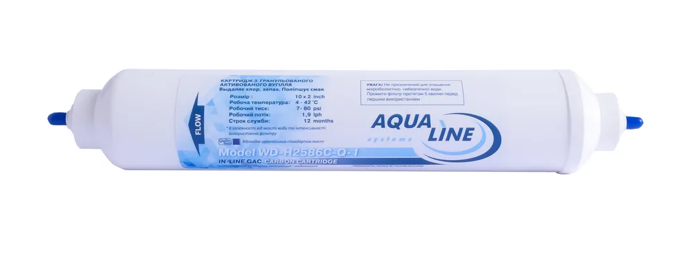 Постфільтр вугільний Aqualine In-line GAC-1L
