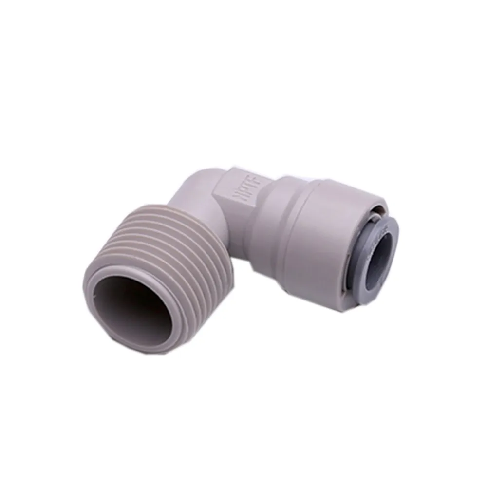 Фітинг кутовий 1/4"-3/8" (трубка-різьба зовнішня)